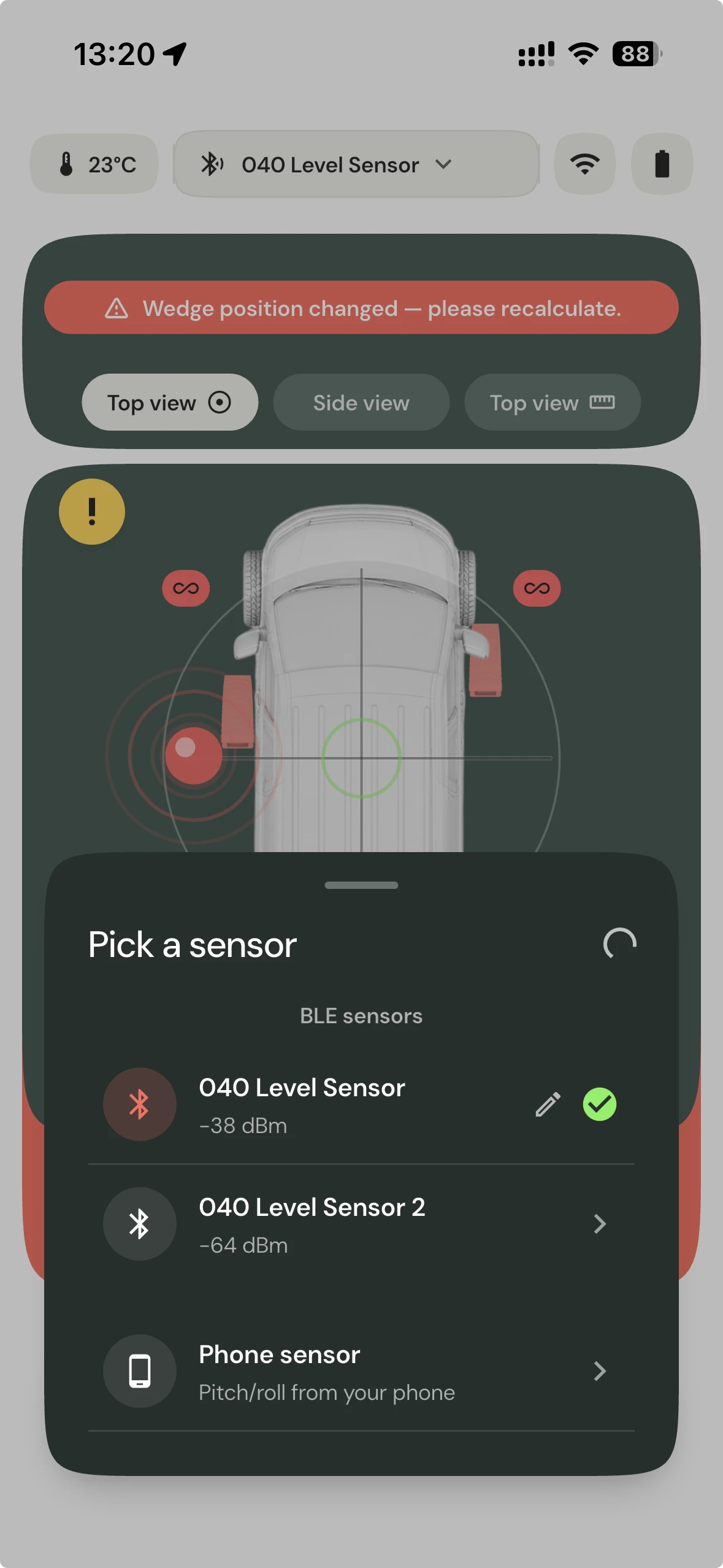 Sensor in der App verbinden