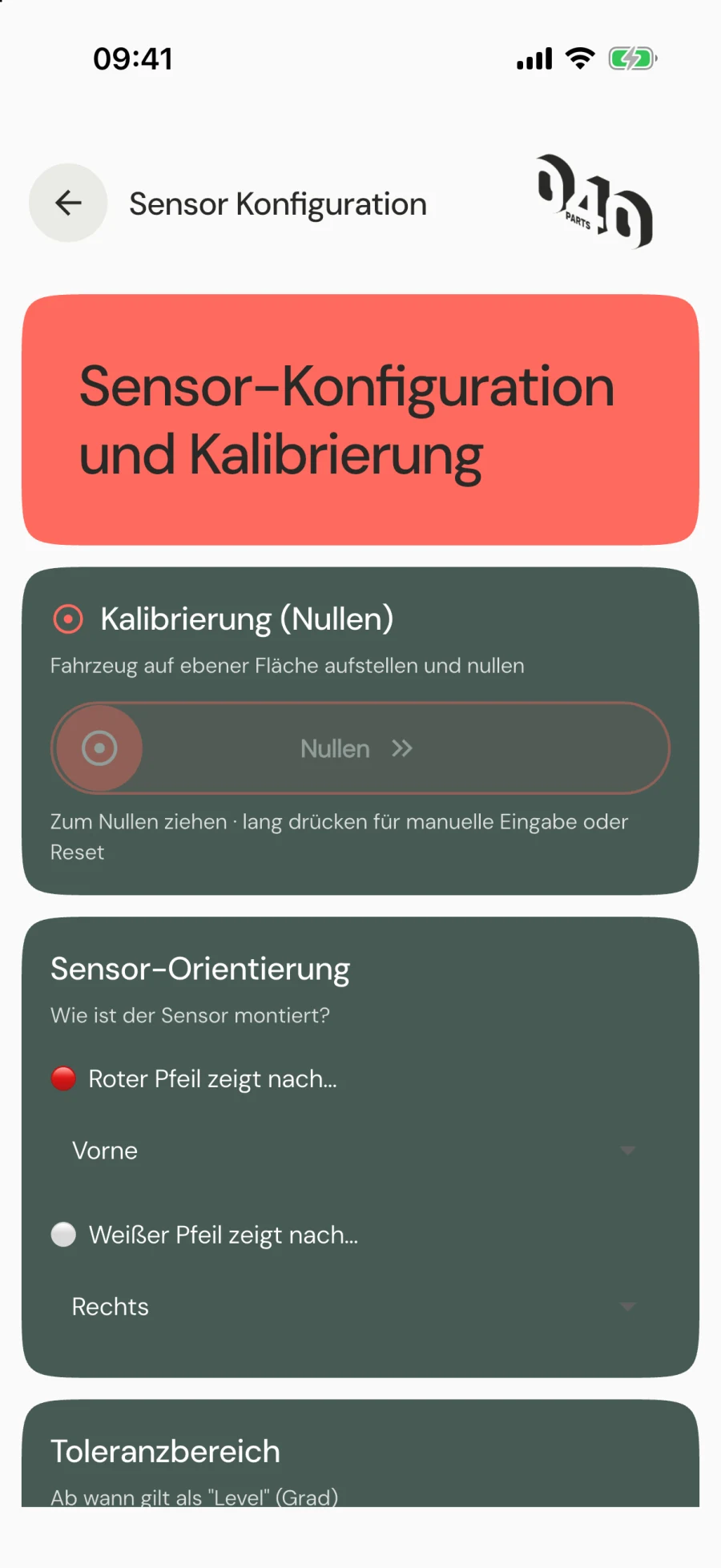 Sensor-Konfiguration
